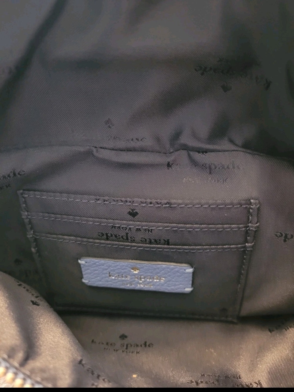 Kate Spade New York Blue Pebbled Belt Bag Fanny Pack Waist Bag Gold Hardware - Picture 4 of 10